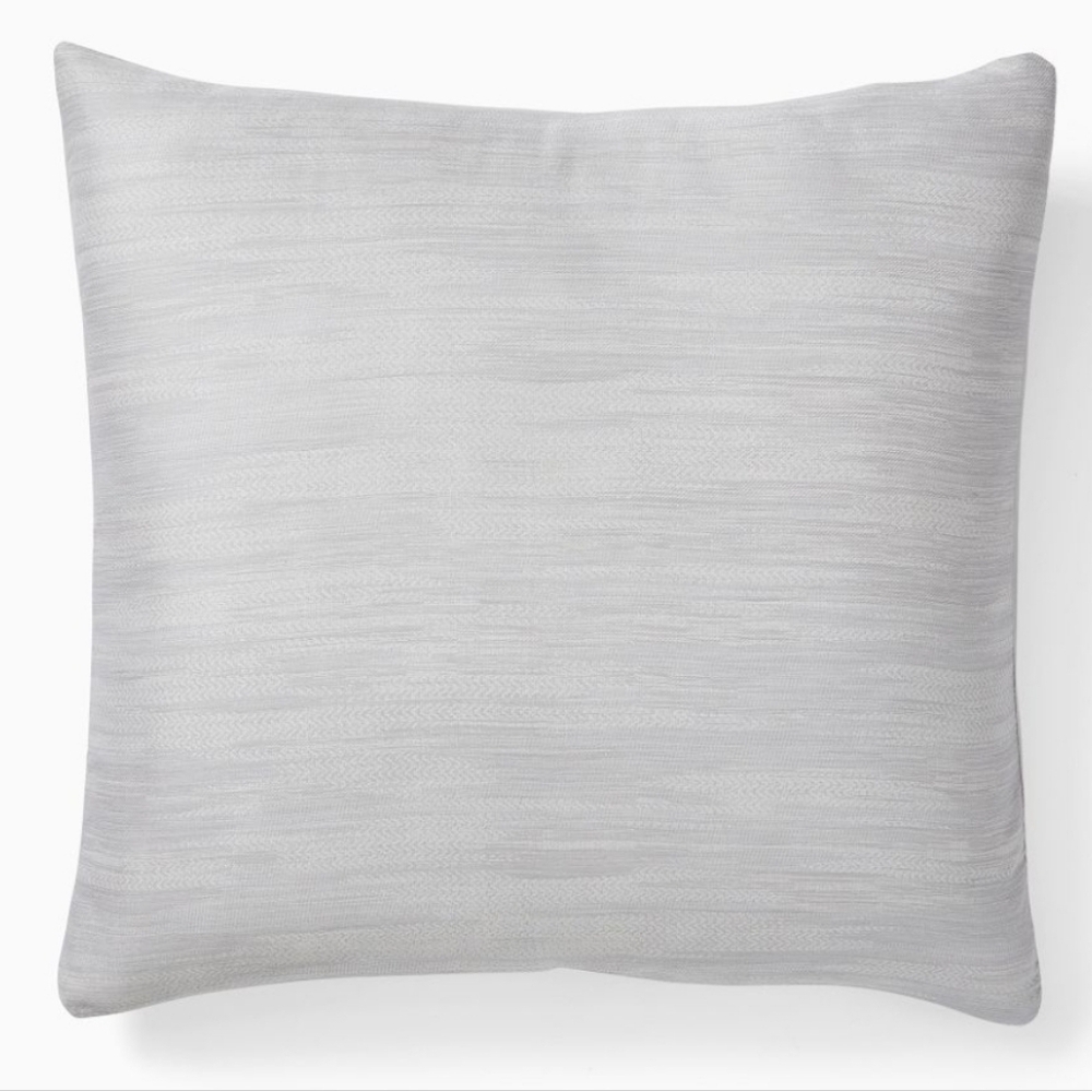 Silky TENCELโข Striated Euro Sham, Frost Gray, Retail Price $$49.00US